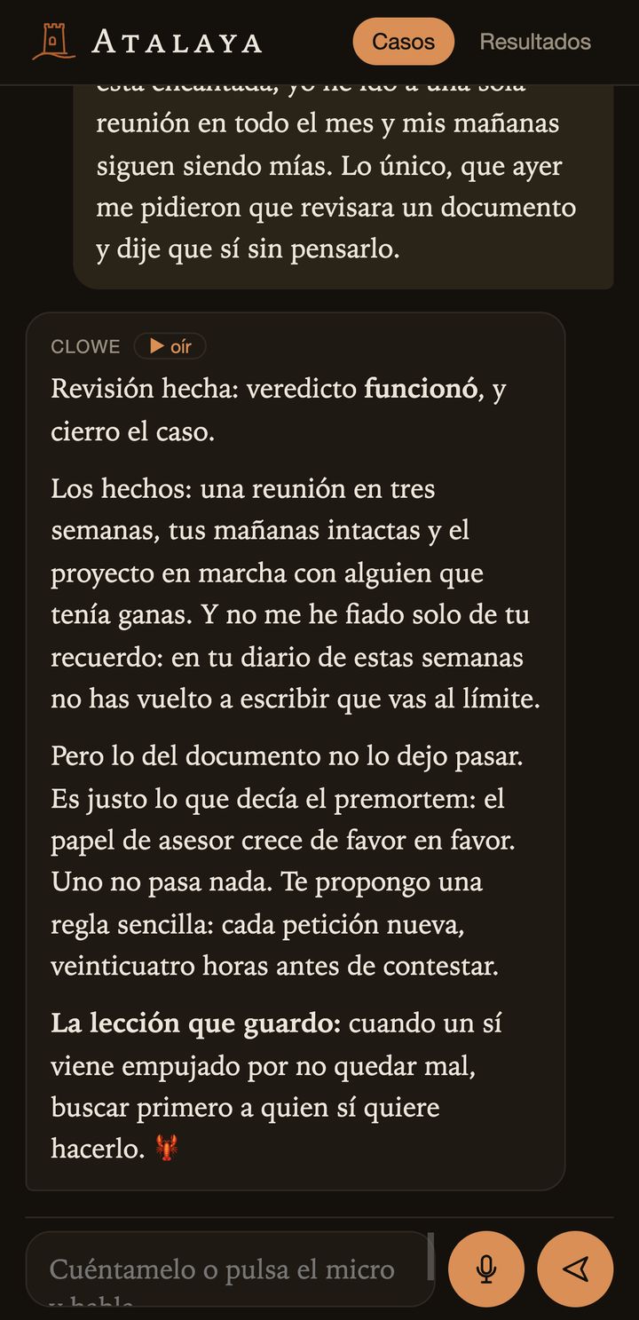 Revisión del caso con veredicto funcionó, un aviso sobre una señal del premortem y la lección aprendida